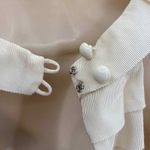 Tibi  New York Halter Dress Womens 4 Black Cream Silk Wool‎ Blend Button Front Photo 6