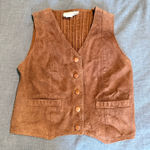 Leather vest Brown Photo 0
