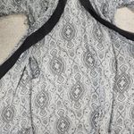 Cacique Vintage Lingerie Kimono Robe @L/XL Womens Gray Black Sheer Paisley Long Photo 7