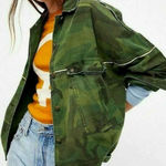Free People  Camouflage Slouchy Military Jacket Size XS Photo 0