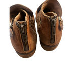 Born Kerri Ankle Boots Size 8.5 M Suede Zip Back Brown Buckle Cuban Heel Shoe Photo 5