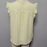 Loft  outlet pastel yellow floral blouse size lp Photo 4