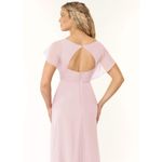 Azazie Rylee Rose Petal Bridesmaid Dress Back Cutout Pleated Bodice Custom Size Photo 1