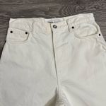 ZARA The Petit Women Off White Tapered High Rise Relaxed Fit Boho Jeans Size 6 Photo 3
