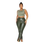 Pretty Little Thing Plus Olive Cut Out Detail Crop Top Size 16 New Photo 9