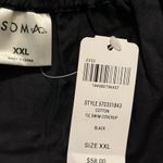 Soma NWT  XXL Black Cotton The Swim Coverup Photo 2