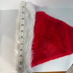 Set of 2 Plush Santa Hats Red & White Faux Fur Trim – Adult Size – New Photo 4