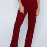 Nasty Gal Corduroy High Waisted Flared Star Bum Pants in Mullberry, Size 8 Photo 2