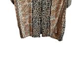 Ekloz Rayon Women Top L Abstract Animal Print Muted Earth Tones Boho Chic Retro Brown Size L Photo 7