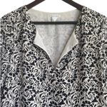 Club Monaco  Silk Dress 4 Black White Whimsical Floral Fairy‎ Boho Cottagecore Photo 4