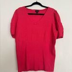 Torrid Pink Fitted Pullover V-neck Sweater Photo 2