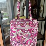 Vera Bradley Vintage Laptop Tote Bag Paisley Plaid case travel quilted pockets Photo 2