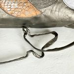 Vintage Elegance Leather Hobo Purse Canada Crossbody Metallic Pewter/Silver Silver Photo 7