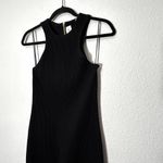 St. John Rib Knit Midi Full Zip Back Racerback Dress Black Size Small Photo 5
