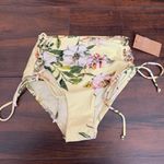 Rachel Roy NWT RACHEL  Yellow Floral High Waisted Bikini Bottoms Photo 3