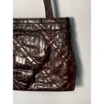 Vintage Eel Skin Hong Kong Shoulder Purse 8x12" Brown Photo 2