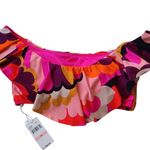 Trina Turk  'Fan Faire' Printed Off-The-Shoulder Bandeau Bikini Top Size 10 NEW Photo 3