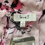 Love j NEW!  Cold Shoulder Pink Floral Shirt Size Juniors Small Photo 3