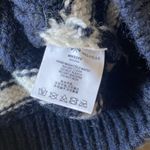 Brandy Melville Navy Wool Blend V Neck Sweater Fisherman cable Knit OS NEW Photo 5
