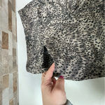 Cloth & Stone  Animal Print False Wrap Skirt Black Tan Sz M 100% Cotton NWT Photo 8