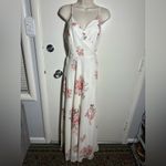 Lulu's White and Pink Floral Maxi Dress Size M Photo 2
