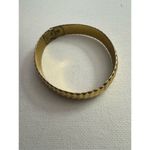 60's Vintage‎ Monet Womens Chunky Gold Tone Hinged Embossed Cuff Bangle Bracelet Photo 2