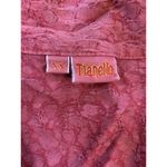 Tianello Blouse Women's XS‎ Buttons Tencel 3/4 Sleeve Textured STAINS FLAWS Red Photo 6