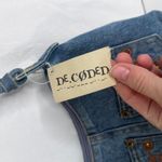 Decoded NWT Denim Purse Bag Braided Handle Embellished Pockets Jean Purse Blue Photo 8