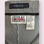 Bill Blass  Jeans  Black White Gingham Ankle Pants Rolled Hem Size 14 Stretch NWT Photo 2