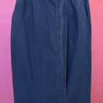 Ralph Lauren Talbots Vintage 90s Y2K Blue Denim Maxi Wrap Skirt - Petite Size 10 Photo 0