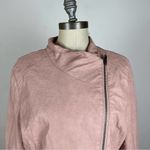 Anthropologie  Ett:Wa Pink Faux Leather Asymmetric Jacket Photo 2