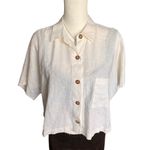 Urban Renewal Urban Renew Vtg. Linen Cropped Button-down Photo 1
