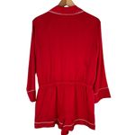 Victoria's Secret  Red Satin Rhinestone Romper 1 Piece Pajamas Shorts Size Large Photo 6