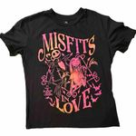 Disney ‎ Tim Burtons The Nightmare Before Christmas Black Pink Graphic T-shirt Sm Photo 0