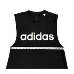 Adidas  Black Sleeveless Tank with White Logo Graphic Size Small Photo 8