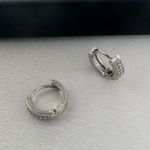 Huggie Small Hoop Earrings for Men Women Streetwear Hip Hop Unisex Style Silver Photo 0