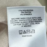 EXPRESS Ruched Tunic Top Womens M Cream Mock Neck Sheer Stretch Minimalist Basic Photo 4