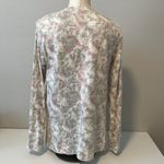 Mono b pastel floral long sleeve crew neck knit top sz L Pink Size L Photo 1