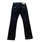 True Religion Jeans Denim Horseshoe Back Pockets Straight Black 29 #1502 Photo 4