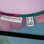 Susan Graver  QVC Size L Liquid Knit Faux Wrap Dress in Green Tropical Photo 3