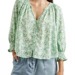 Rails  Mariah Blouse Top Green Texture Floral Photo 0