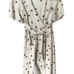 Moon River  linen blend polka dot midi wrap dress SIZE MEDIUM Photo 5