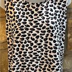 Cozy Couture Leopard Cheetah Print High Low Tank Top Shirt Women’s Medium Black Photo 1