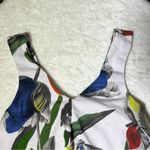 ZARA  White Floral Cropped Swing Tank Top Photo 1