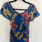 Flying Tomato Royal Blue Floral High Low Ruffle Off Shoulder Dress Medium M Photo 8