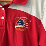 Capital Region Pony Club Size Small Short Sleeve Horse Riding Equestrian Shirt Red Photo 1