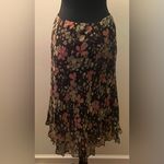 Ralph Lauren - Brown and Pink Asymmetrical Midi Skirt Size 4 Photo 3