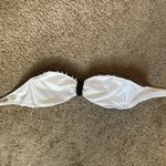 PINK - Victoria's Secret PINK Victoria’s Secret black and white sparkle XS strapless bikini swimsuit top Photo 2