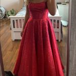 Sherri Hill Red  strapless gown Photo 1