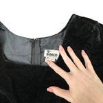 American Vintage Vintage Simco Formalwear Velvet Dress Full Maroon Taffeta Skirt 6 Small Y2K Photo 5